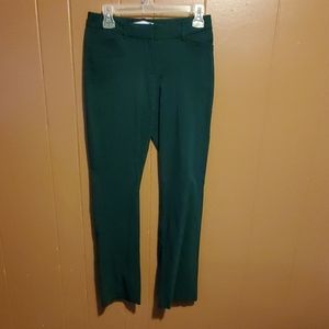Green slack trouser dress pants